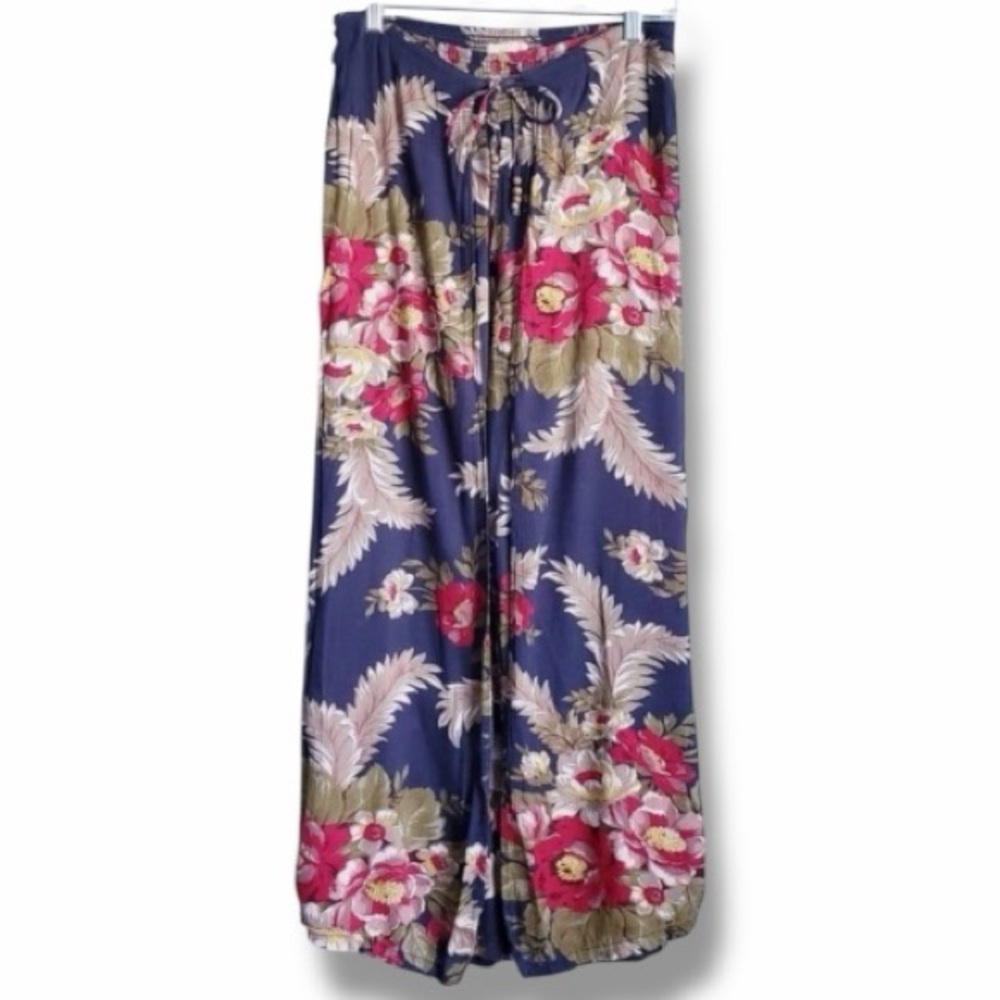 Denim & Supply Ralph Lauren Wide Leg Elastic Waist Wrap Pants Boho Floral Sz XS